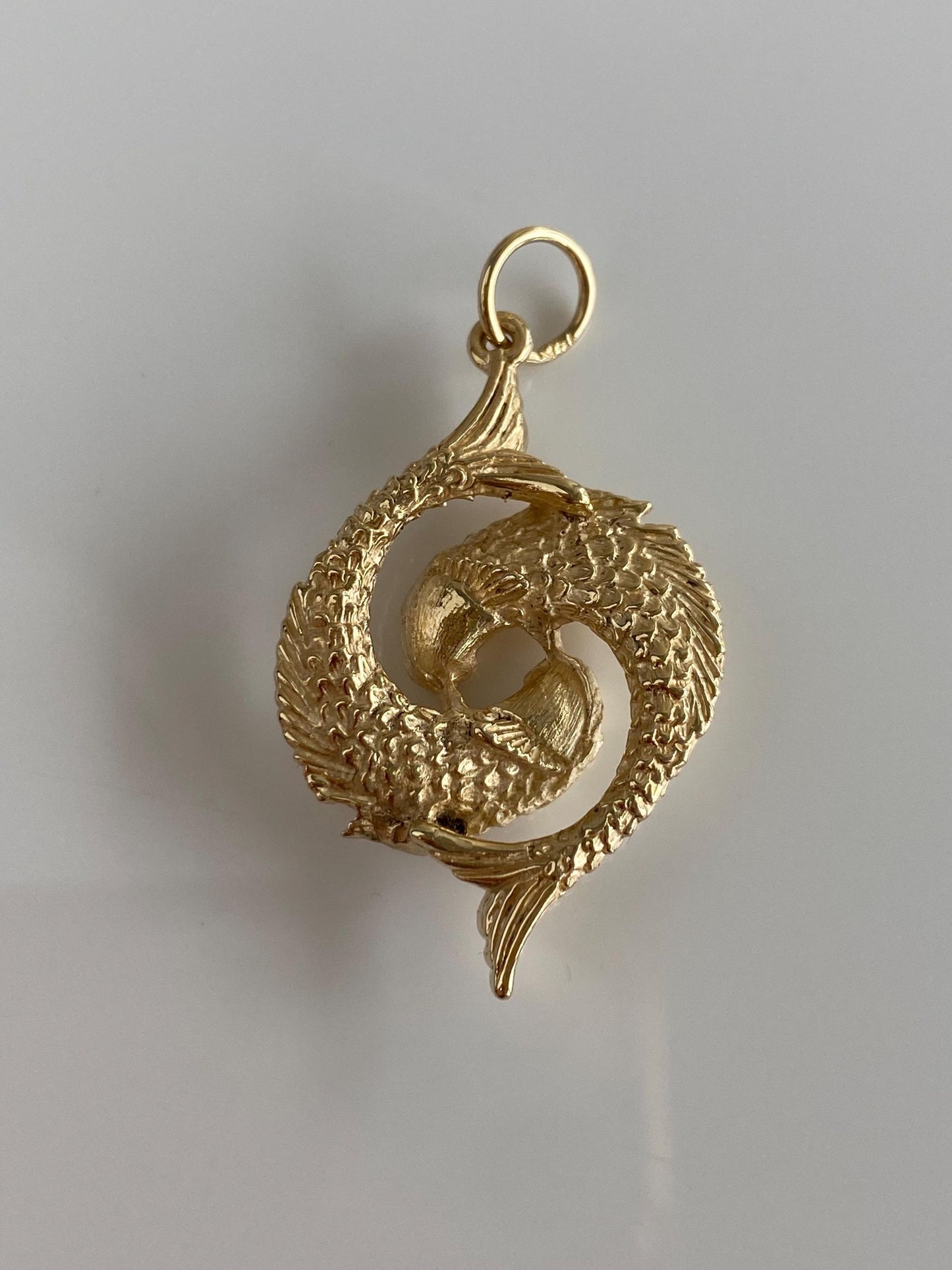 Vintage Solid 14k Yellow Gold Pisces Zodiac Fish Charm