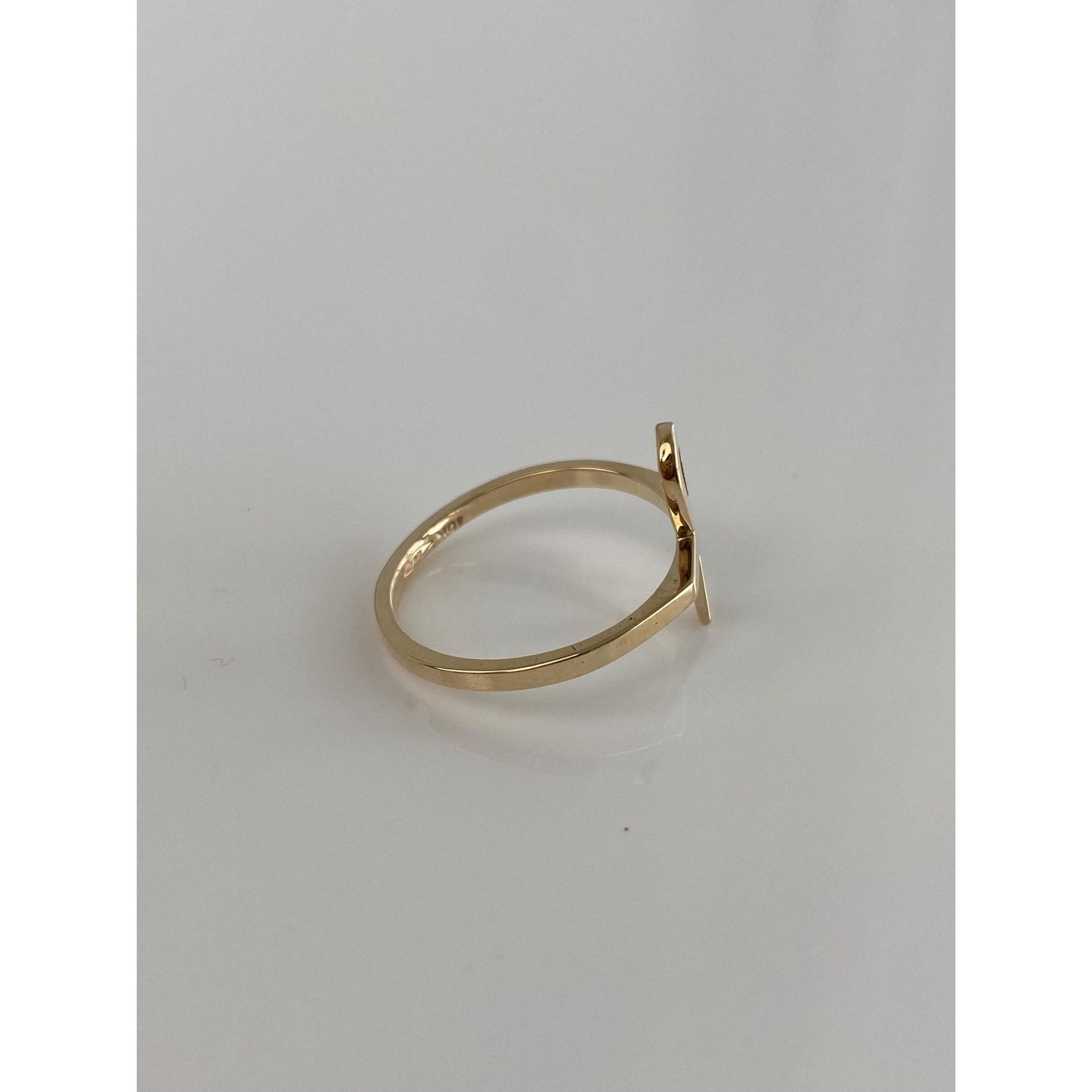 Vintage Solid 10k Yellow Gold Ankh Ring - Size 5.5