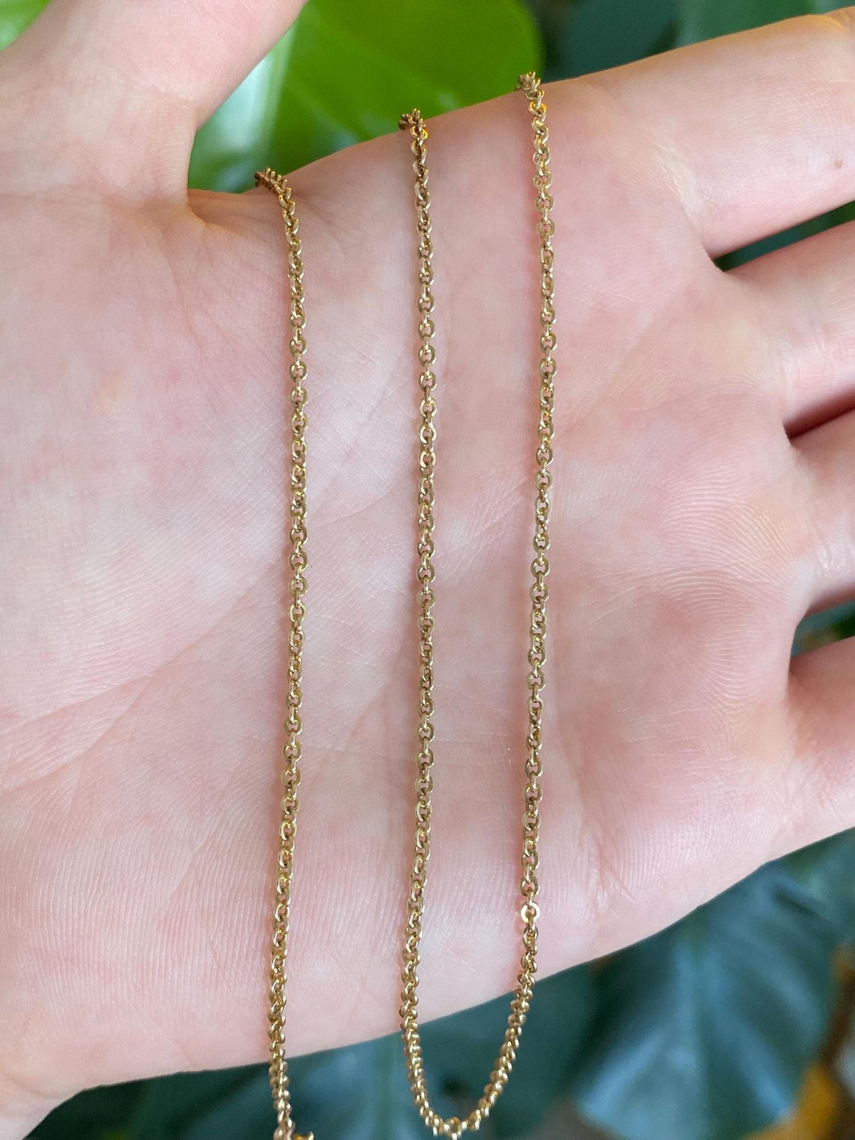 Vintage Solid 10k Yellow Gold Rolo Chain Necklace - 19.5 inches