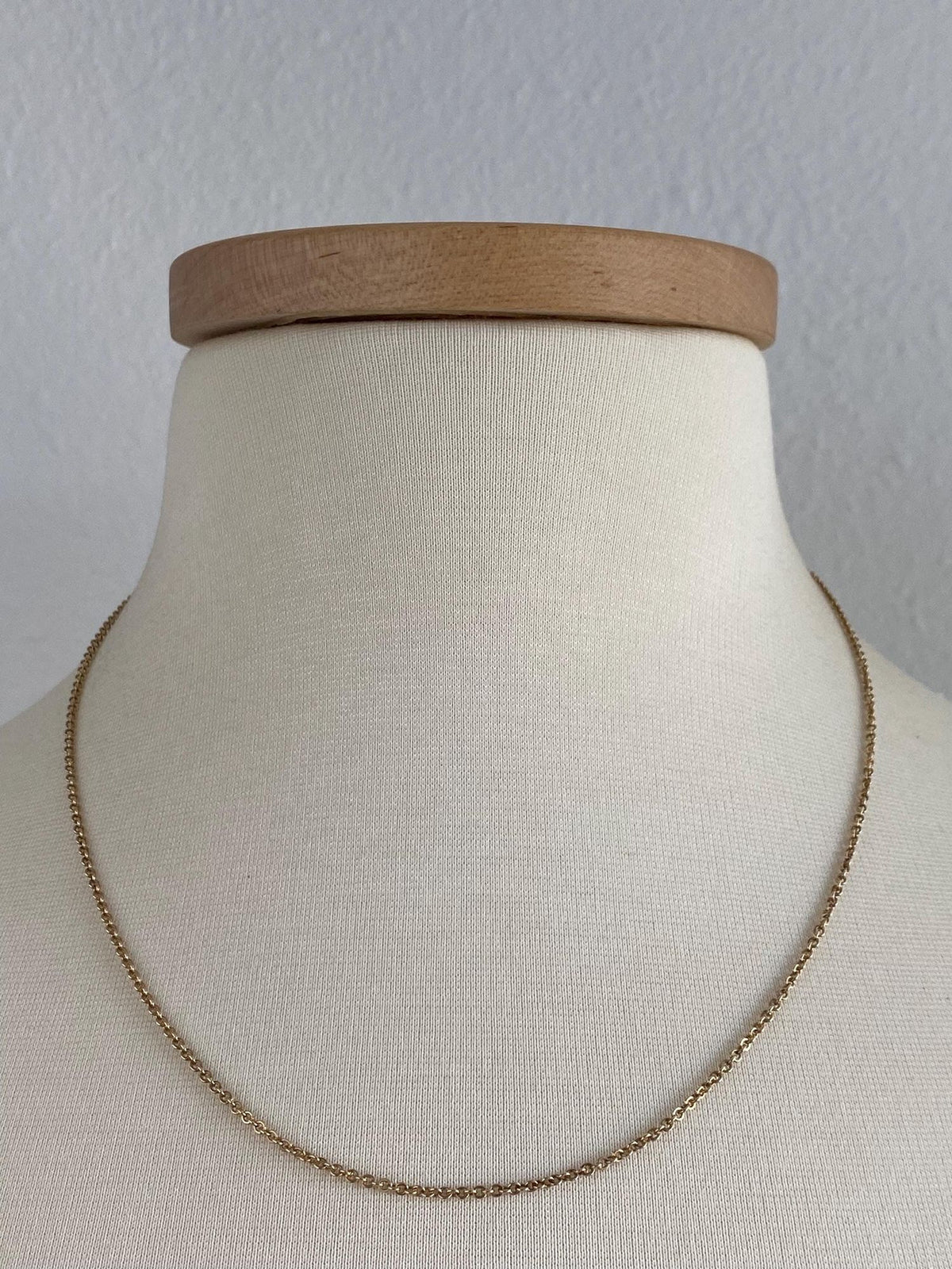 Vintage Solid 10k Yellow Gold Rolo Chain Necklace - 19.5 inches